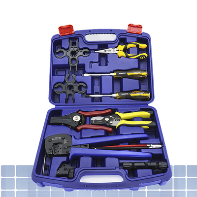 Plastic Packing Handle MC4 Crimping Tool Kit For Tyco Solar Connector And Cable