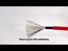 Kabel fotowoltaiczny o napięciu znamionowym DC Czarny czerwony Panel słoneczny 4 mm2 Podwójnie izolowany drut wysokiej jakości
